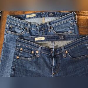 2 Pairs - AG Adriano Goldschmied "The Stevie" Slim Straight Jeans Size 27